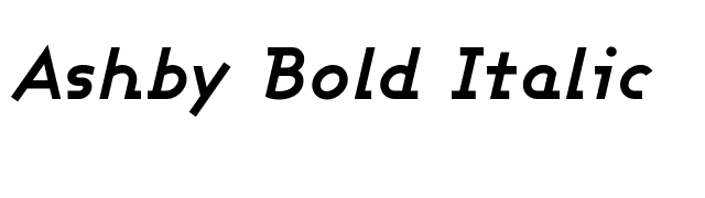 Ashby Bold Italic font preview