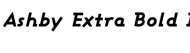 Ashby Extra Bold Italic font preview