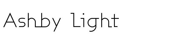 Ashby Light font preview