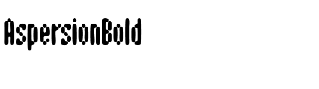 AspersionBold font preview