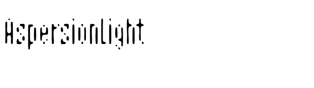 AspersionLight font preview