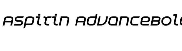 Aspirin AdvanceBold Italic font preview