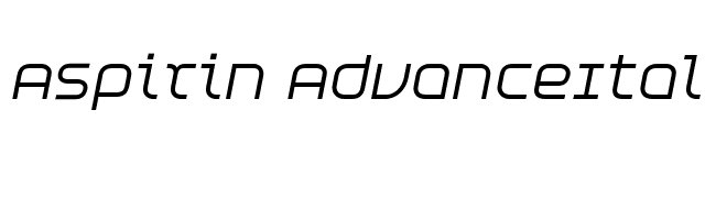 Aspirin AdvanceItalic font preview