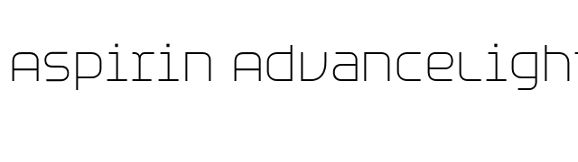 Aspirin AdvanceLight font preview