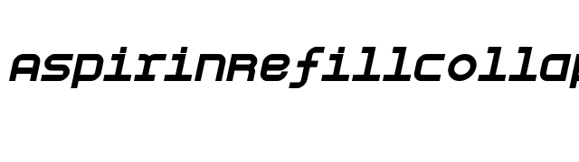 AspirinRefillCollapsed font preview