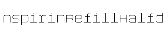 AspirinRefillHalfdose font preview