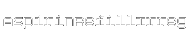 AspirinRefillIrregular font preview