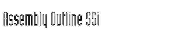 Assembly Outline SSi font preview