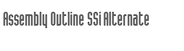 Assembly Outline SSi Alternate font preview