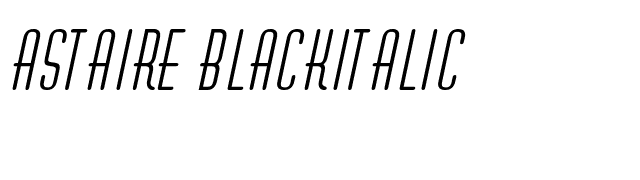 Astaire BlackItalic font preview