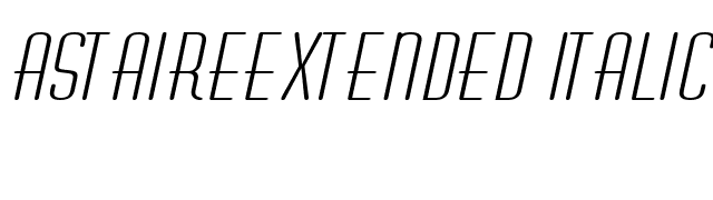 AstaireExtended Italic font preview