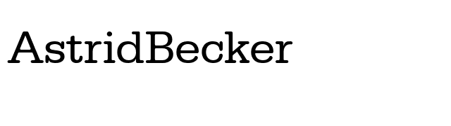 AstridBecker font preview