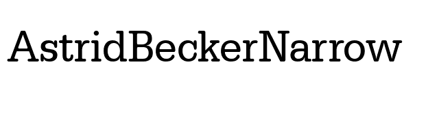 AstridBeckerNarrow font preview