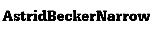 AstridBeckerNarrow Bold font preview