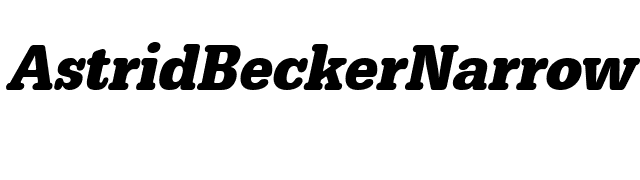 AstridBeckerNarrow Bold Italic font preview