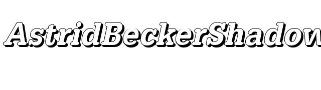 AstridBeckerShadowN-Medium-Italic font preview