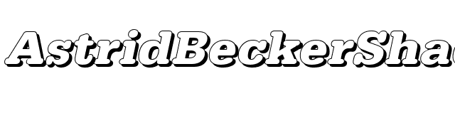 AstridBeckerShadowW-BoldItalic font preview