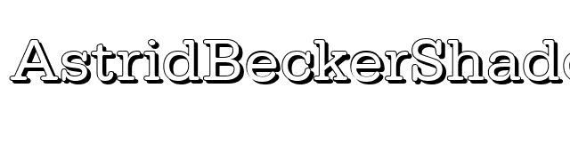 AstridBeckerShadowW-Regular font preview