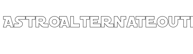 AstroAlternateOutline font preview