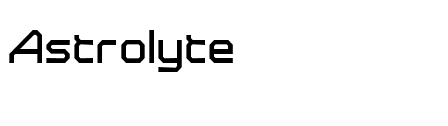 Astrolyte font preview