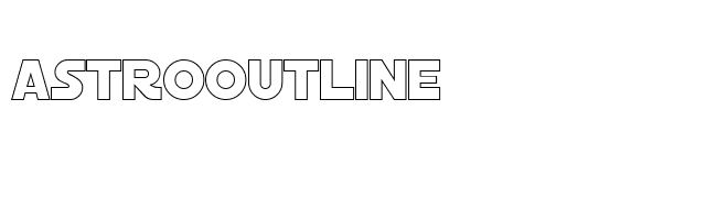 AstroOutline font preview