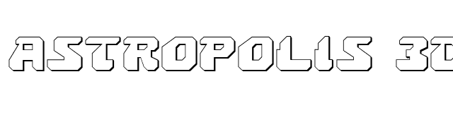 Astropolis 3D font preview