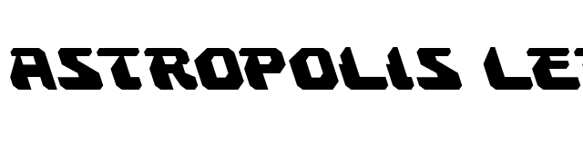 Astropolis Leftalic font preview