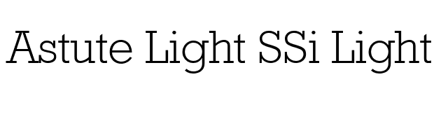 Astute Light SSi Light font preview