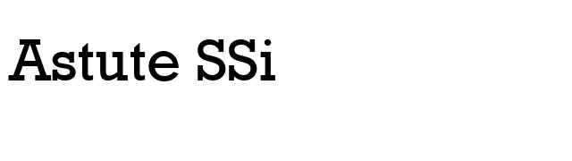 Astute SSi font preview