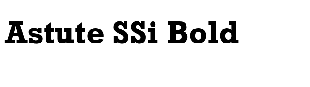 Astute SSi Bold font preview