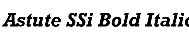 Astute SSi Bold Italic font preview