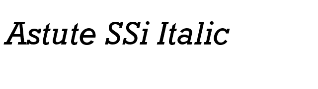 Astute SSi Italic font preview