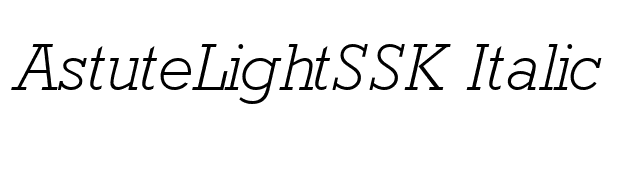 AstuteLightSSK Italic font preview