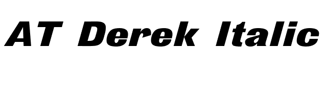 AT Derek Italic font preview