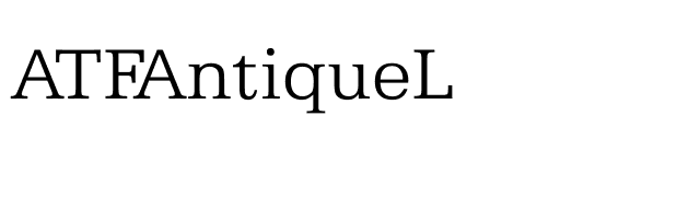 ATFAntiqueL font preview