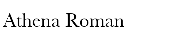 Athena Roman font preview