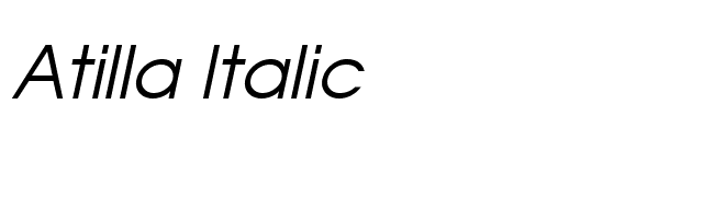 Atilla Italic font preview