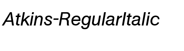 Atkins-RegularItalic font preview