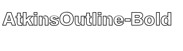 AtkinsOutline-Bold font preview