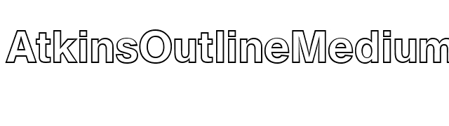 AtkinsOutlineMedium-Regular font preview