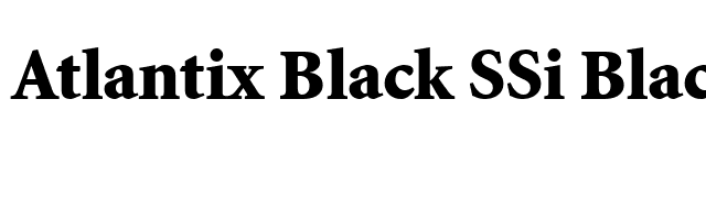 Atlantix Black SSi Black font preview