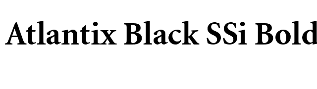 Atlantix Black SSi Bold font preview