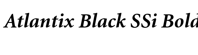 Atlantix Black SSi Bold Italic font preview