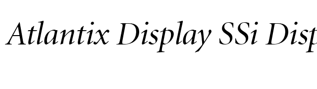 Atlantix Display SSi Display Italic font preview