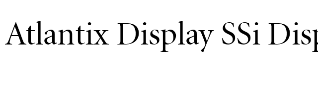 Atlantix Display SSi Display Regular font preview