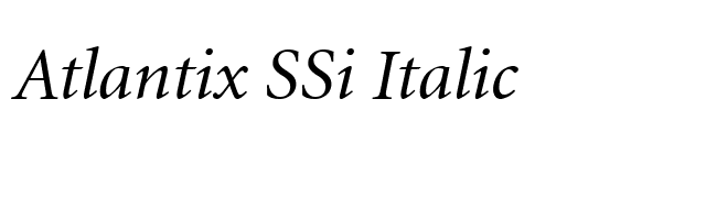 Atlantix SSi Italic font preview