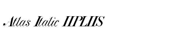 Atlas Italic HPLHS font preview