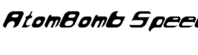 AtomBomb Speedster font preview