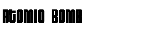 Atomic Bomb font preview