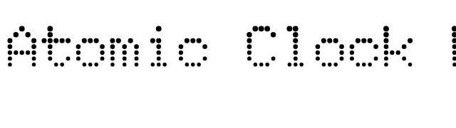 Atomic Clock Radio font preview